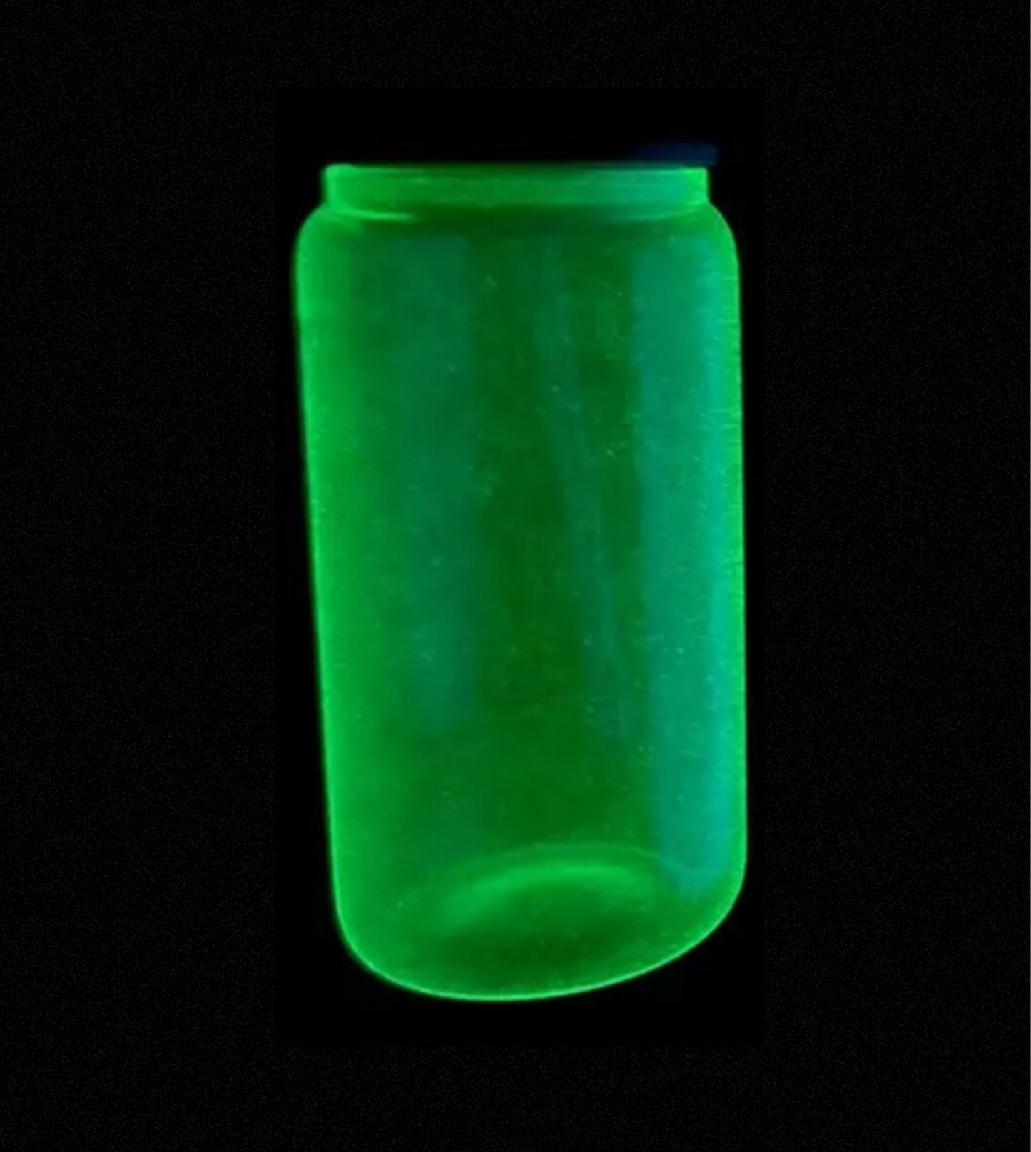 16oz Glow in the Dark Green Glass Tumbler 1