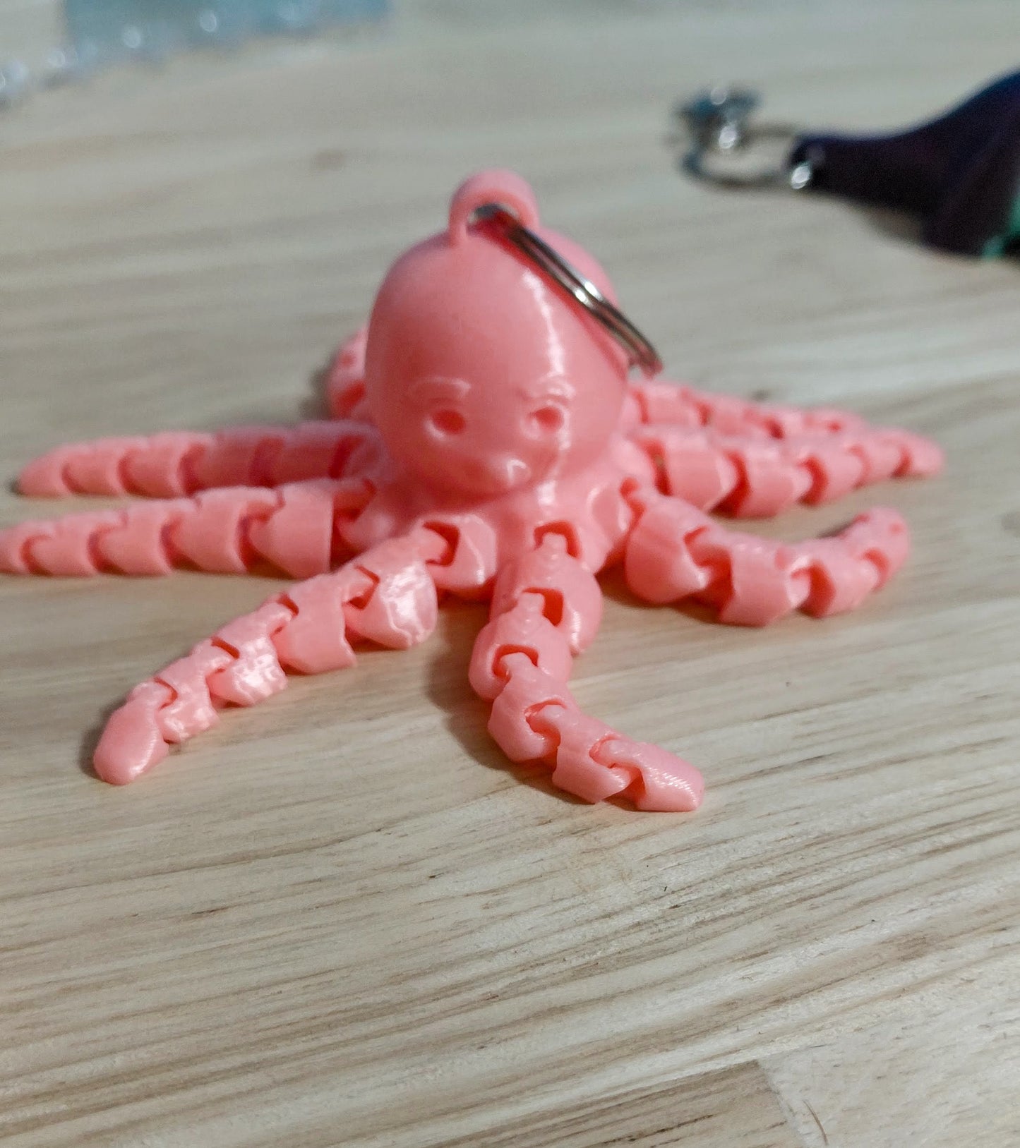 Pink Octopus Key Chain