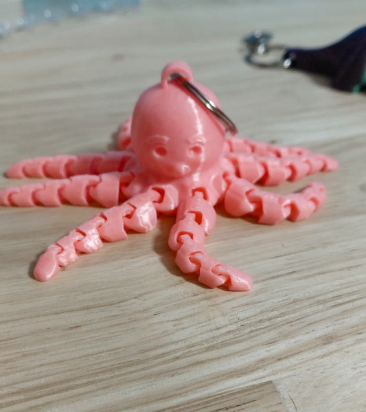 Pink Octopus Key Chain