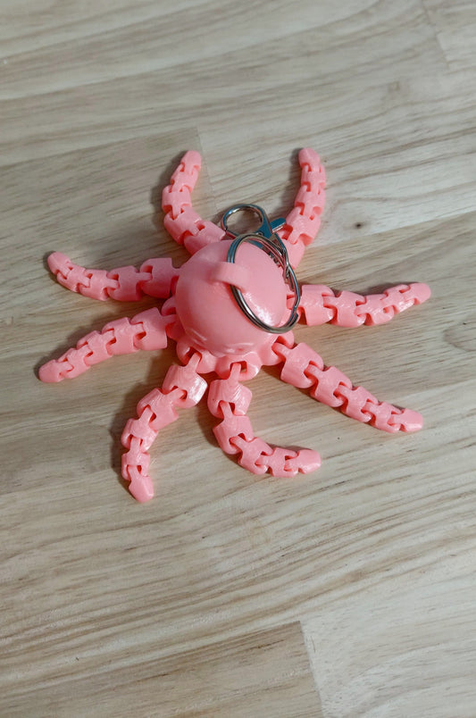 Pink Octopus Key Chain