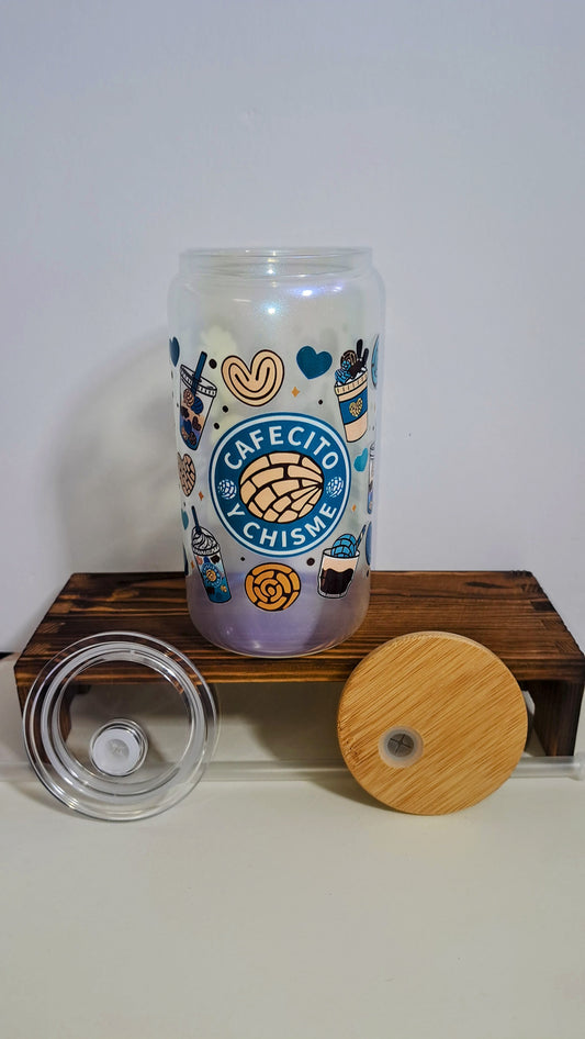 16oz Iridescent Glass Tumbler