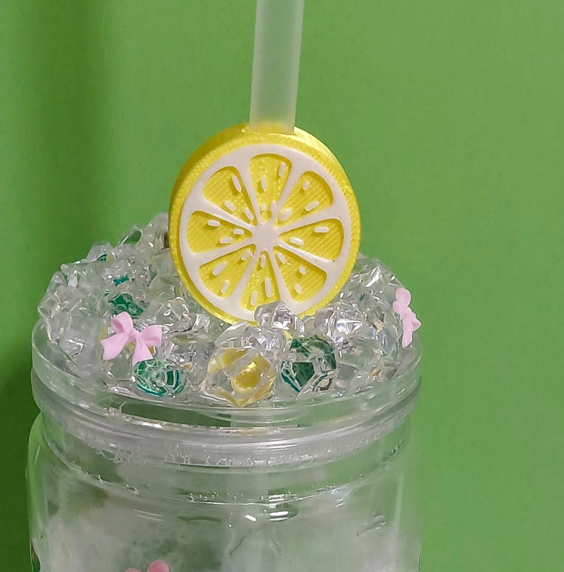 16oz Tumber with Fake Ice Tumbler Topper