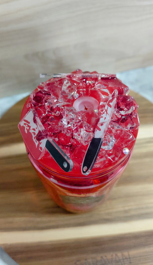 16oz Tumber with Fake Ice Tumbler Topper