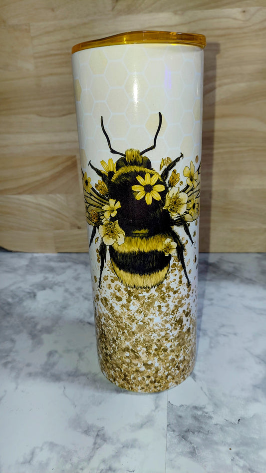 20oz Tumbler Bee 1 (Yellow Lid)