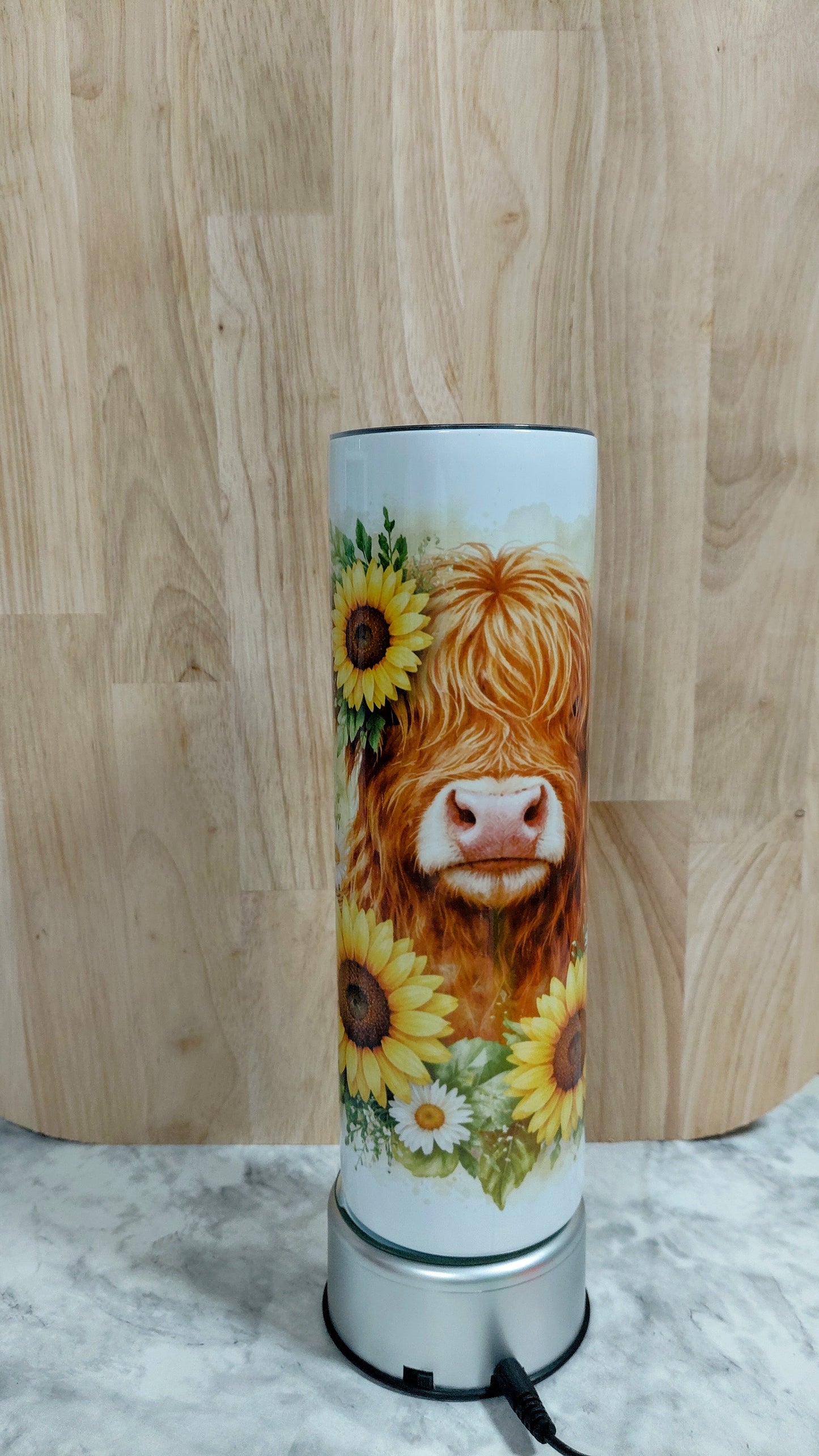 30oz #6 Sunflower Highland Cow