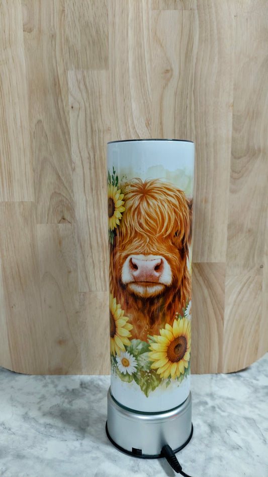 30oz #6 Sunflower Highland Cow
