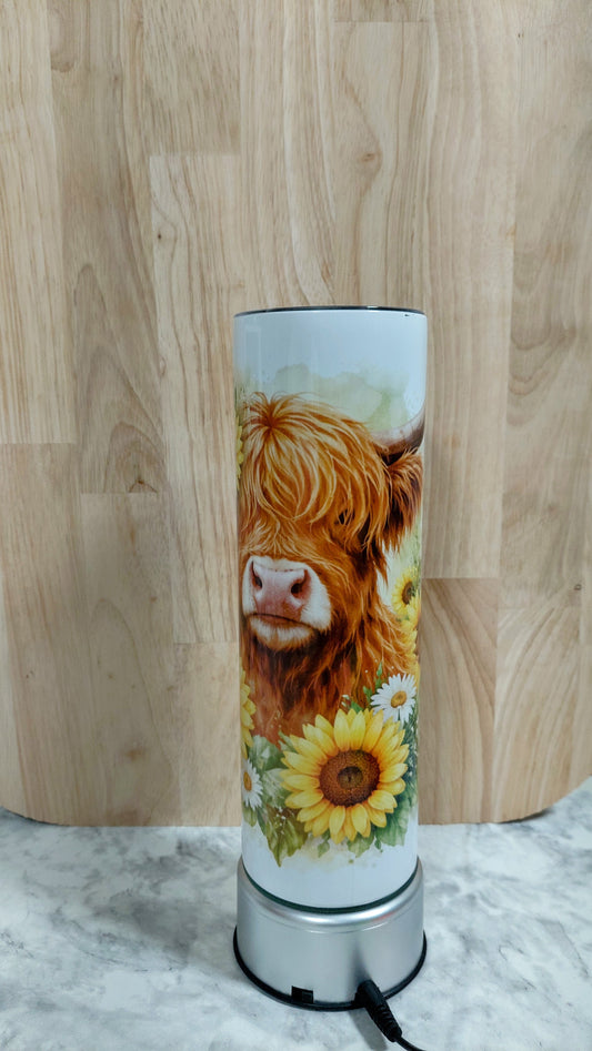 30oz #6 Sunflower Highland Cow
